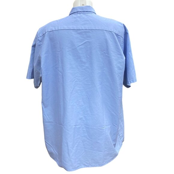Red Kap Mens SS Shirt Blue XXL Cotton/Polyester Button-Down Collar Dual Pockets - Picture 5 of 9